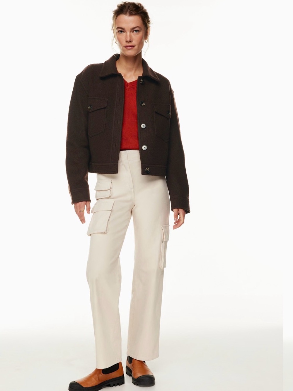 Aritzia Dark Brown Utility Jacket